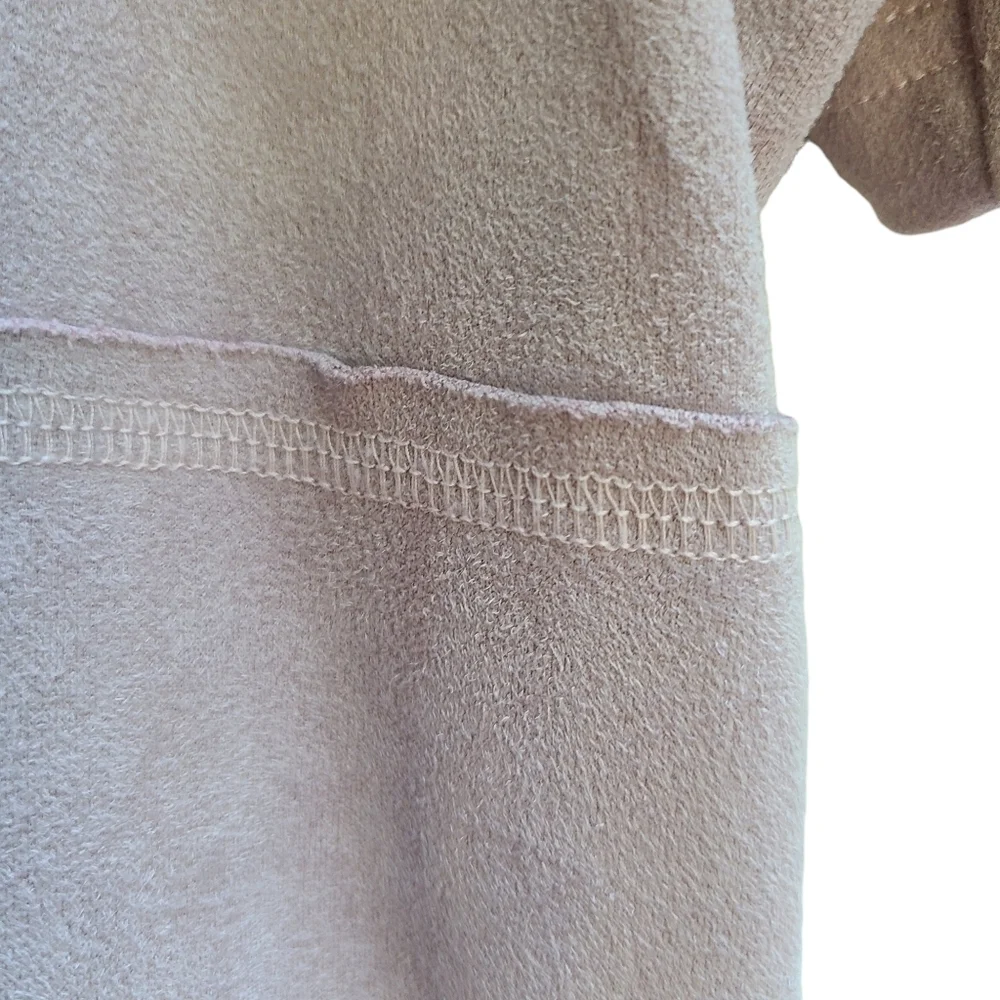 Joh Faux Suade Soft Light Pink Mauve Dress, Size Large